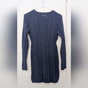 SHEIN Blue Knit Sweater Dress